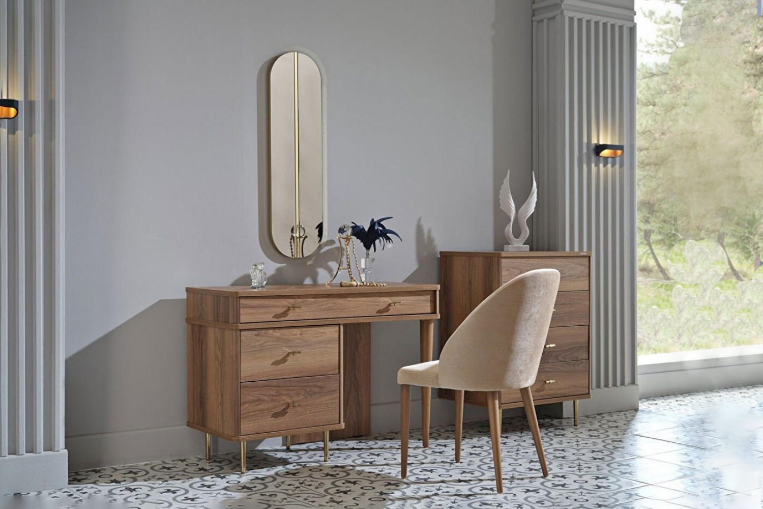 Betty Dressing Table & Mirror 