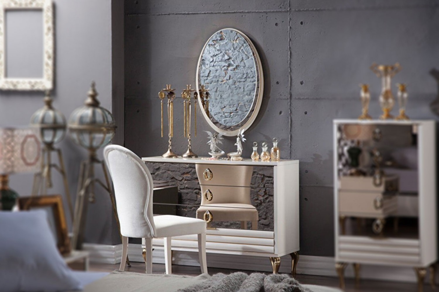 Elite Dressing Table & Mirror 