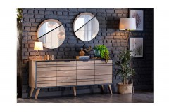 Indigo Sideboard And Mirror