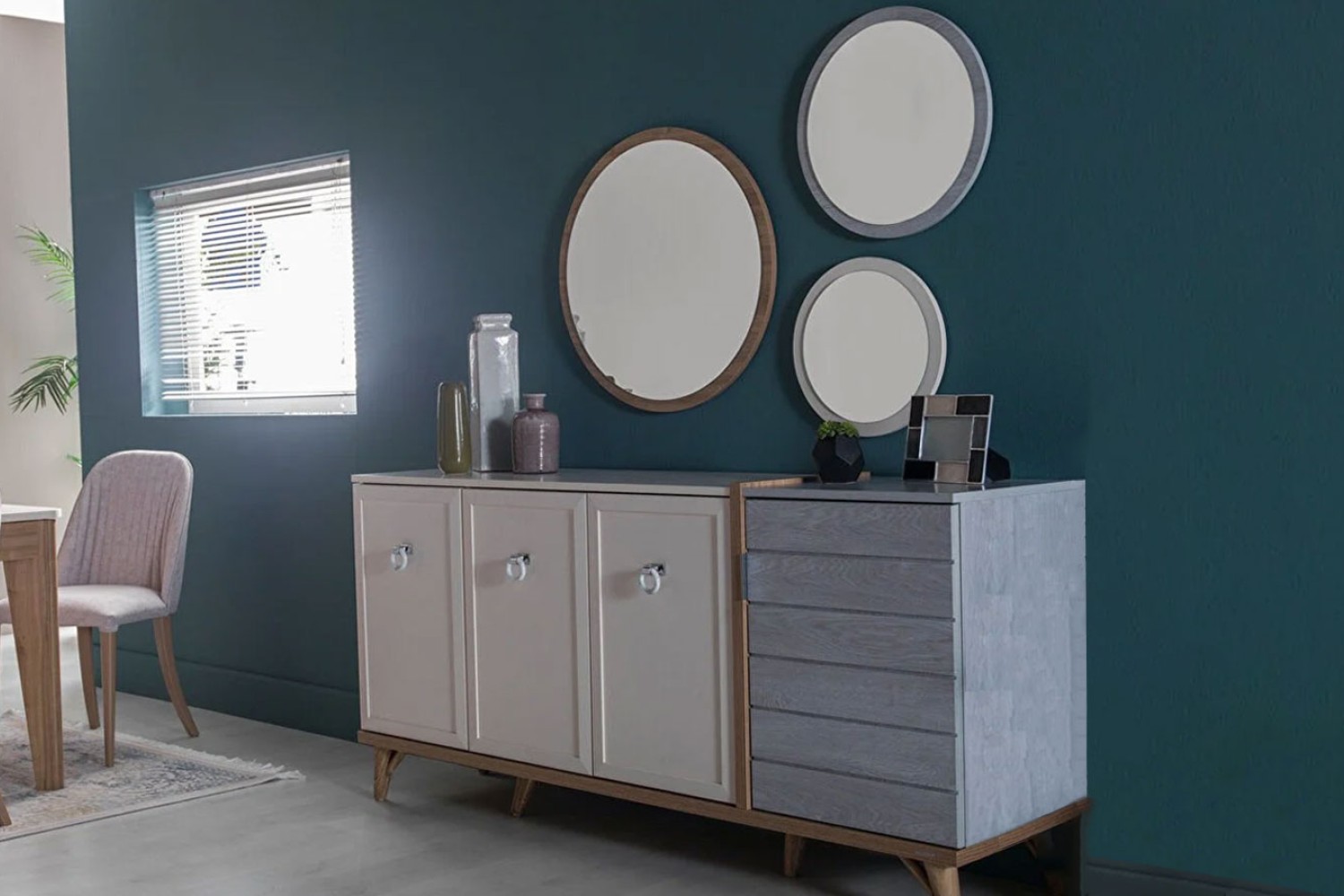 Mavenna Sideboard And Mirror