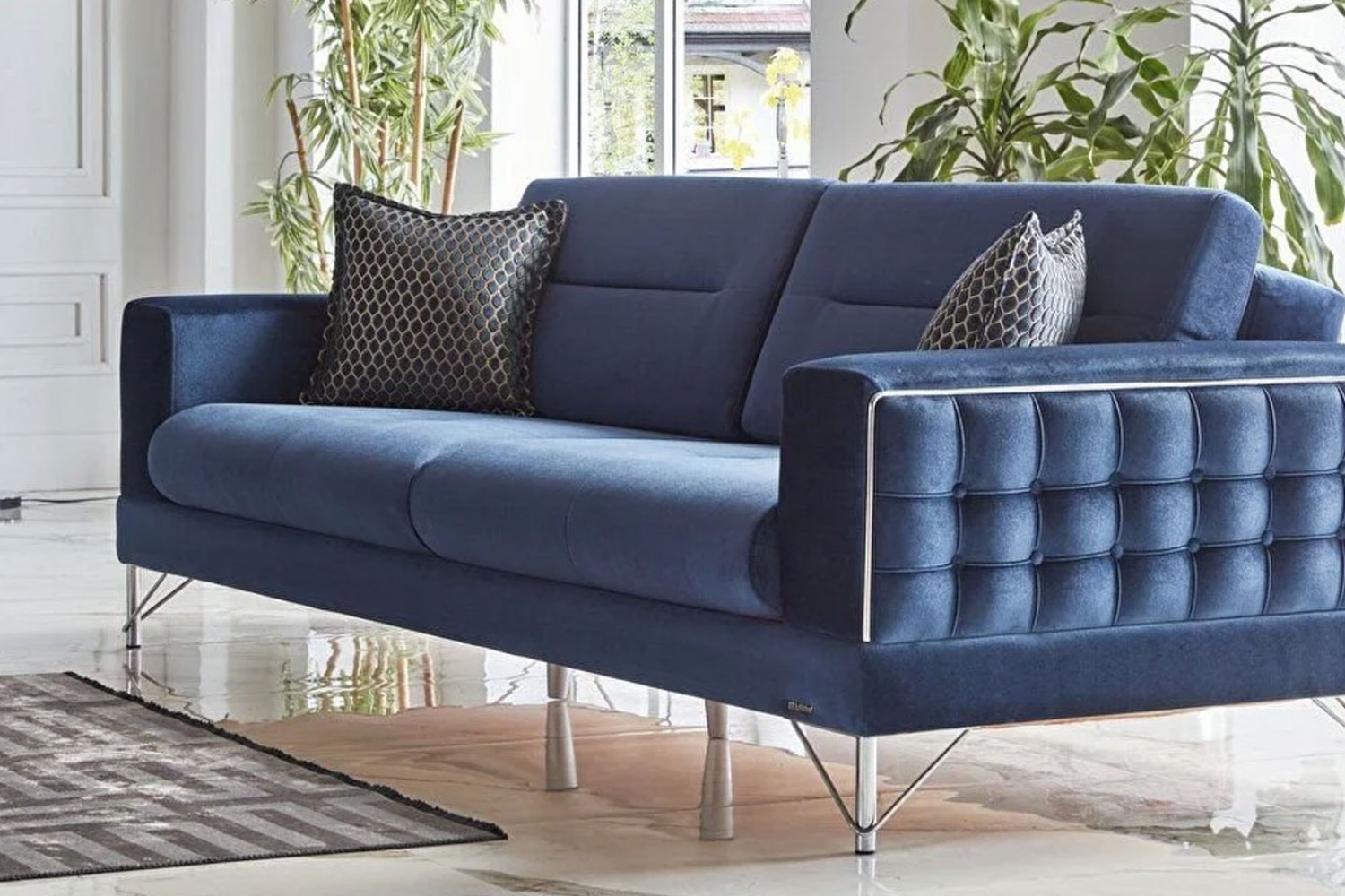 Clara Sofa 2 Seater (Chrome)