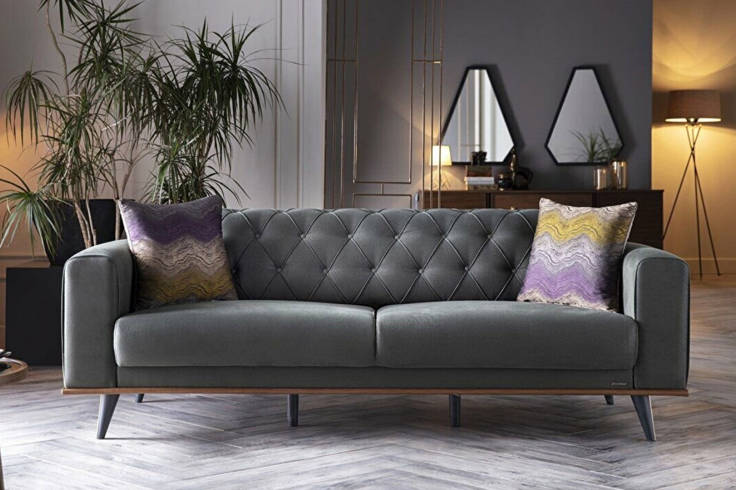 Diego Sofa 3 Seater Kapitone